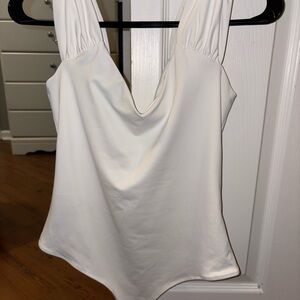 SO Women's White Bodysuit Top